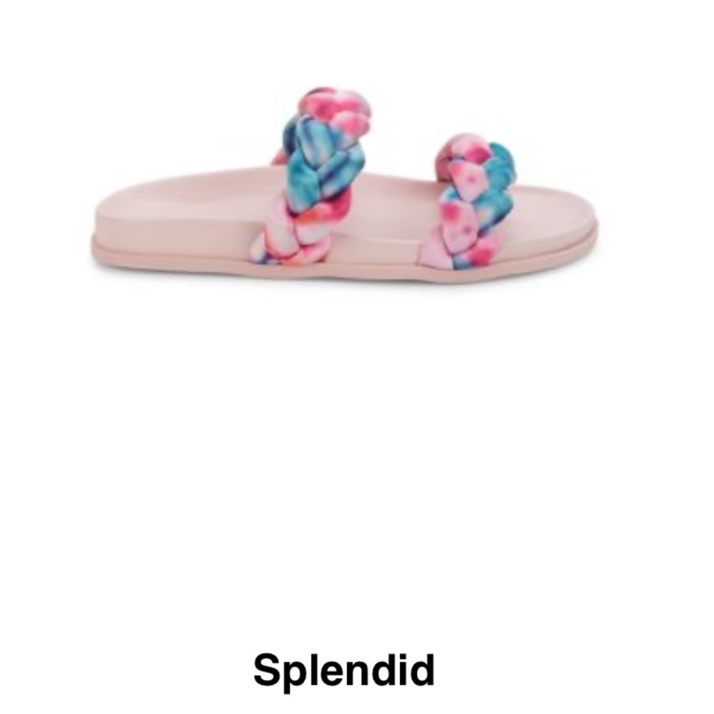 🔴⬇️ Splendid pink tie dye Braided Slide Sandals
